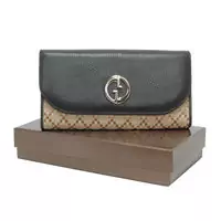 gucci donne portafoglio -5739-grid-albicocca-chiffon-requin-cuir